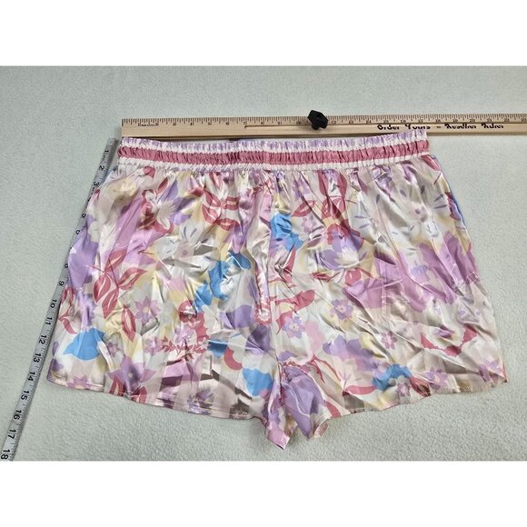 Free People Womens Floral Print Satin Sleep Shorts Size XL - Picture 5 of 5
